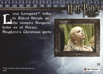 2009 Artbox Harry Potter and the Half-Blood Prince #58 Luna Holds Court Back