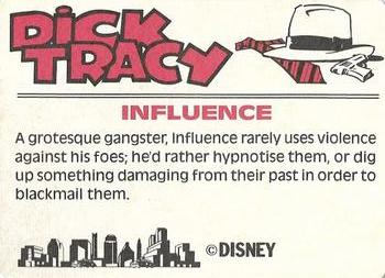 1990 Dandy Dick Tracy #9 Influence Back