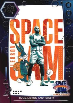 2021 Upper Deck Space Jam: A New Legacy #50 Bugs, LeBron and Tweety Front