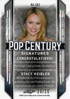 2021 Leaf Metal Pop Century - Crystals Blue #BA-SK2 Stacy Keibler Back