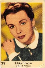 1957 Dutch Gum Large Number Series #29 Claire Bloom Front