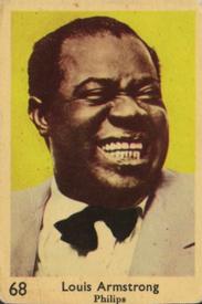 1957 Dutch Gum Large Number Series #68 Louis Armstrong Front