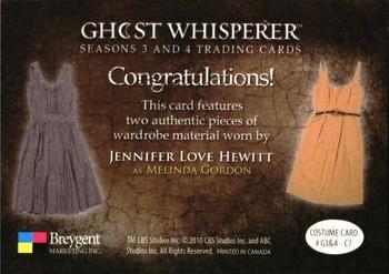 2010 Breygent Ghost Whisperer Seasons 3 & 4 - Costumes #G3&4-C7 Jennifer Love Hewitt Back