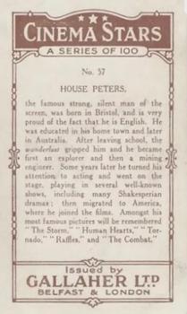 1926 Gallaher Cinema Stars #57 House Peters Back