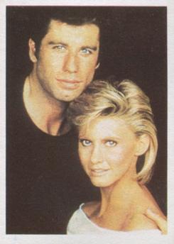 1984 Editorial Maga Super Exito Stickers #139 John Travolta / Olivia Newton-John Front