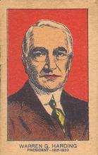 1924 US Presidents Strip Cards (W562) #NNO Warren G. Harding Front