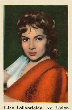 1950-60 Maple Leaf Gum Film Stars Amsterdam #27 Gina Lollobrigida Front