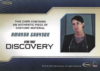 2022 Rittenhouse Star Trek: Discovery Season Three - Relics #RC56 Amanda Grayson Back