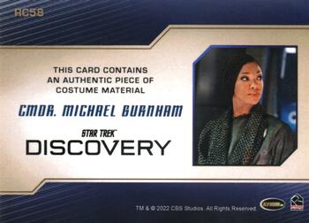 2022 Rittenhouse Star Trek: Discovery Season Three - Relics #RC58 Cmdr. Michael Burnham Back