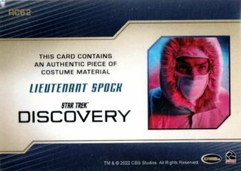 2022 Rittenhouse Star Trek: Discovery Season Three - Relics #RC62 Lieutenant Spock Back