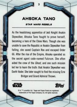 2022 Topps Finest Star Wars #3 Ahsoka Tano Back