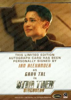 2022 Rittenhouse Star Trek: Discovery Season Three - Autographs (Brown Border Design) #NNO Ian Alexander Back