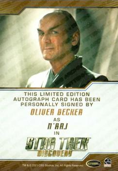 2022 Rittenhouse Star Trek: Discovery Season Three - Autographs (Brown Border Design) #NNO Oliver Becker Back