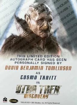 2022 Rittenhouse Star Trek: Discovery Season Three - Autographs (Full Bleed Design) #NNO David Benjamin Tomlinson Back