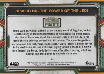 2022 Topps Star Wars: The Book of Boba Fett #75 Displaying the Power of the Jedi Back