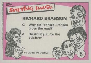 1990 Topps Spitting Image #5 Richard Branson Back