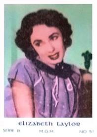 1952 Dutch Gum Serie B #57 Elizabeth Taylor Front