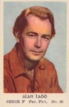 1957 Dutch Gum Serie F (with Studio) #30 Alan Ladd Front