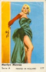 1958 Dutch Gum Serie A #177 Marilyn Monroe Front