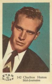 1963 Dutch Gum Star Bilder C #142 Charlton Heston Front