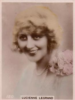 1927 British American Tobacco Cinema Stars Set 6 #150 Lucienne Legrand Front