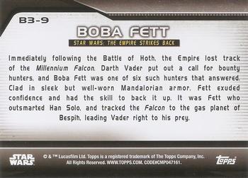 2021 Topps Star Wars Bounty Hunters - Bounty Level 3 Blue #B3-9 Boba Fett Back