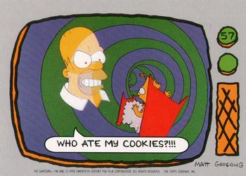 1990 Topps The Simpsons UK #57 Who ate my cookies?!!! Front