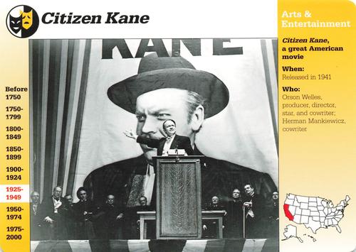 1994-01 Grolier Story of America #23.16 Citizen Kane Front