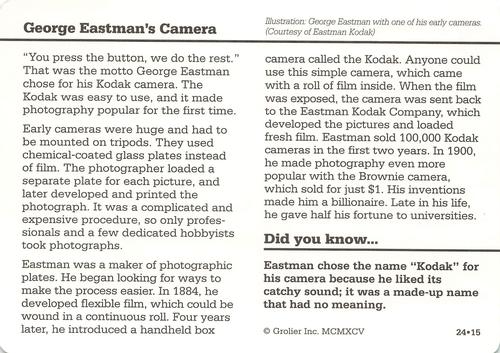 1994-01 Grolier Story of America #24.15 George Eastman's Camera Back