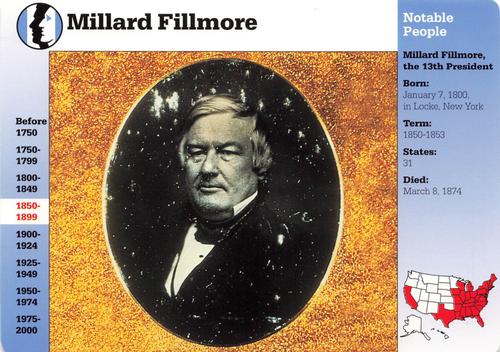 1994-01 Grolier Story of America #25.1 Millard Fillmore Front