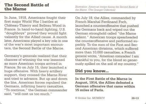 1994-01 Grolier Story of America #26.13 The Second Battle of the Marne Back