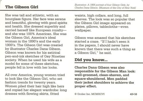 1994-01 Grolier Story of America #43.10 The Gibson Girl Back