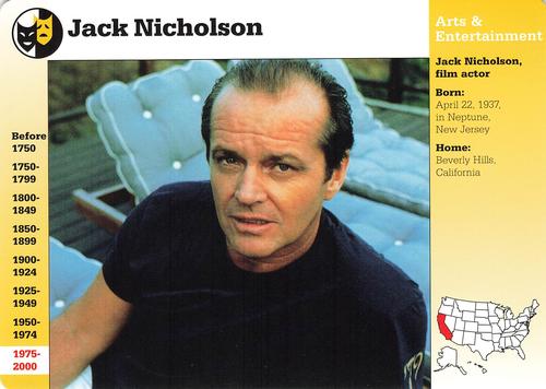 1994-01 Grolier Story of America #68.18a Jack Nicholson Front