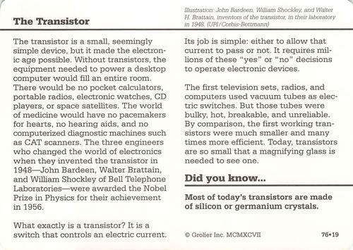 1994-01 Grolier Story of America #76.19 The Transistor Back