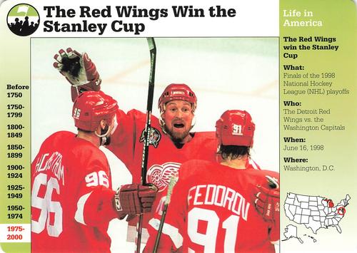 1994-01 Grolier Story of America #122.10 The Red Wings Win the Stanley Cup Front