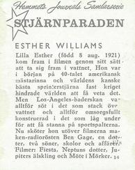 1956-62 Hemmets Journal Stjarnparaden #14 Esther Williams Back