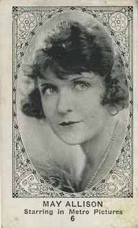 1921 American Caramel Movie Stars (E123) #6 May Allison Front