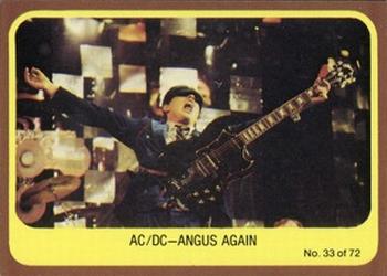 1977 Scanlens Popswops #33 AC/DC / Angus Young Front