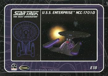 2012 Rittenhouse The Complete Star Trek: The Next Generation Series 2 - U.S.S. Enterprise NC-1701-D #E18 (nebula) Back