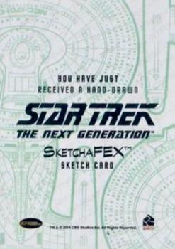 2022 Rittenhouse Star Trek The Next Generation Archives & Inscriptions - Sketches #NNO Scott Rorie Back
