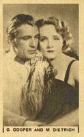 1930 Caley's Chocolates Film Stars #NNO Gary Cooper / Marlene Dietrich Front