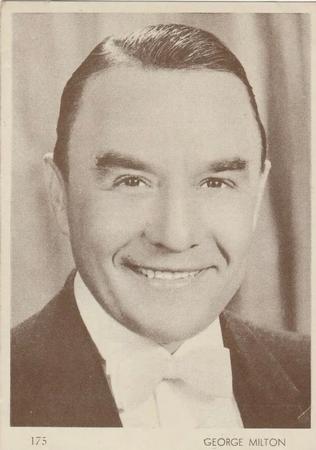1930-39 Aguila Chocolate Movie Star Premiums #175 George Milton Front
