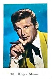 1965 Dutch Gum Numbered Set 6 #30 Roger Moore Front