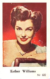 1956 Dutch Gum Series Nr (High Numbers) #832 Esther Williams Front