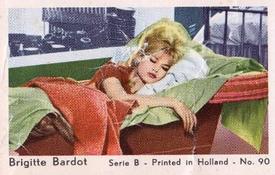 1960-69 Dutch Gum Serie B (Printed in Holland) #90 Brigitte Bardot Front