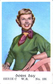 1950-59 Dutch Gum Serie C (Name in Script) #191 Doris Day Front