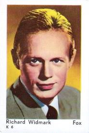 1950-59 Dutch Gum K Set (with Studio) #K6 Richard Widmark Front