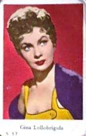 1957 Dutch Gum S Set #S57 Gina Lollobrigida Front