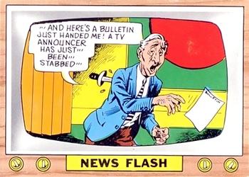 1968 Topps Crazy TV #2 News Flash (Stabbed) Front