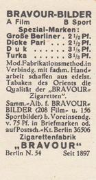 1930-39 Bravour Bilder #A80 Rolf von Goth Back